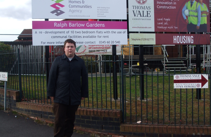 Gary outside of Ralph Barlow Gardens, Dulwich Road.