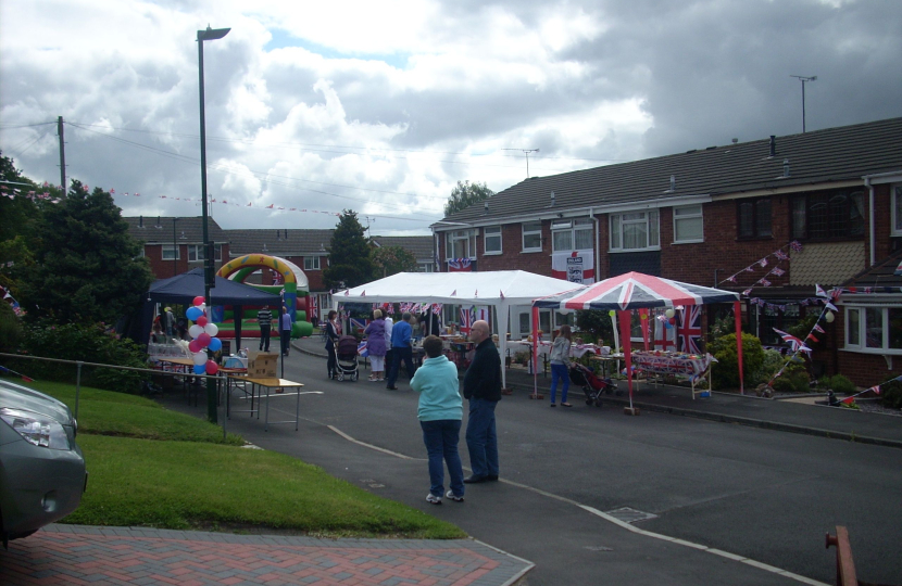The stalls set out on Shrub Lane