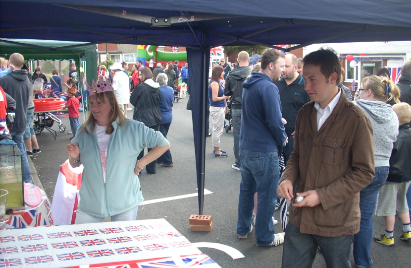 Gareth trying his luck on a funfair game