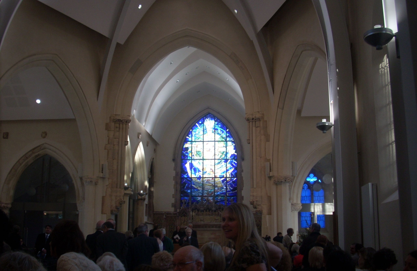 The new stain glass window in all it's glory