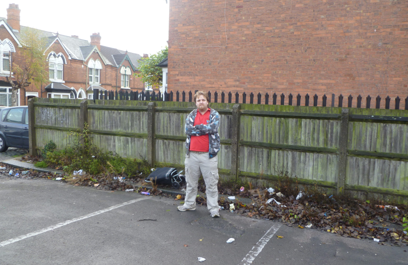 Robert inspecting the Car Park