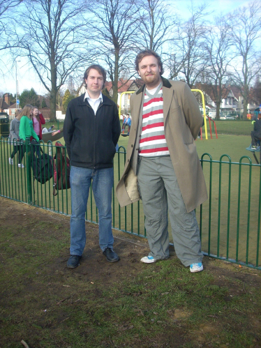 Gareth and Robert by the improved play area