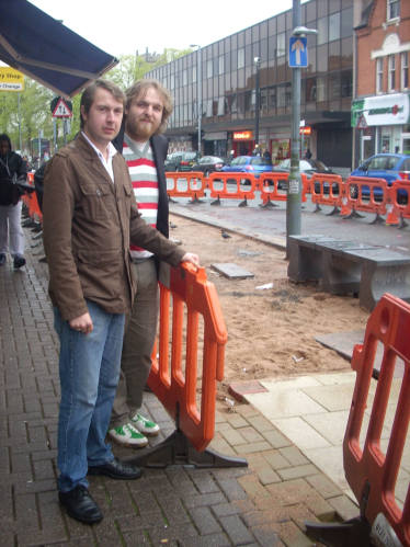 Gareth and Robert inspecting stage 1 of the work