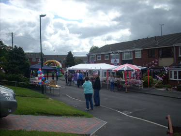 The stalls set out on Shrub Lane