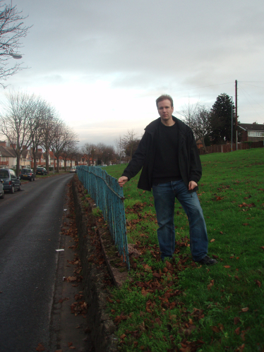 Matt next to the railings on Marsh Lane