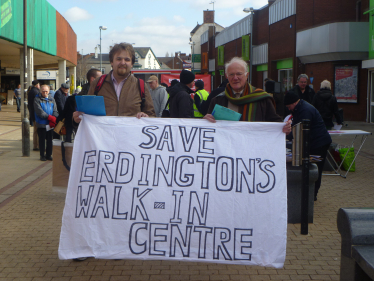 Robert and Bob with their banner